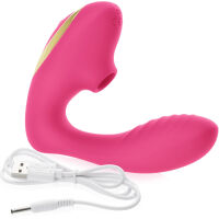 SAMONOSNÝ VIBRÁTOR PENETRÁTOR ŠTĚRBINKY S FUNKCÍ SÁNÍ INTENZIVNÍ MASTURBÁTOR PRO NI RŮŽOVÁ BARVA - 77046614 - 6