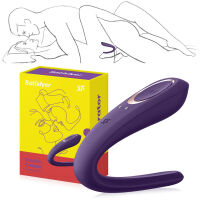 SATISFYER DOUBLE CLASSIC - VIBRÁTOR PRO PÁRY MASAŽÉR K POUŽÍVÁNÍ PŘI SEXU 10 FUNKCÍ - 77887717 - 2