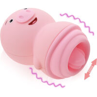 MASAŽÉR KLITORISU STIMULÁTOR PRASÁTKO VIBRÁTOR ORGASMOVÝ JAZÝČEK - 6 FUNKCÍ  - 72721183 - 2