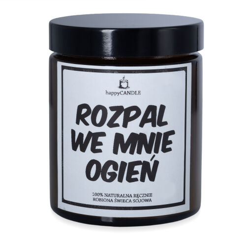 Sójová svíčka s nápisem 