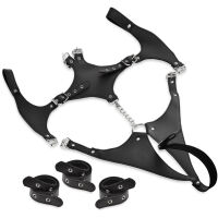 PERVERZNÍ NASTAVITELNÉ BODY KOŽENÝ ODĚV BDSM S ODHALENÝM POPRSÍM  - 78309765 - 2