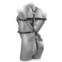 KOŽENÝ POSTROJ, BODY SVAZUJÍCÍ RUCE ZEZADU - SADO-MASO-BDSM  - 73074859 - 2