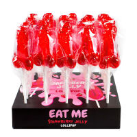 Jahodové lízátko ve tvaru penisu vtipný dárek - 79004799 - 2