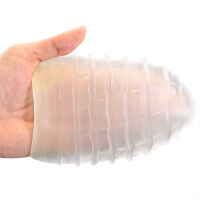 Elastický gelový masturbátor s pruhy pro muže 13 cm - 76023145 - 7