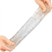 Elastický gelový masturbátor s pruhy pro muže 13 cm - 76023145 - 6