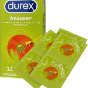 DUREX AROUSER - 12 KUSŮ - VROUBKOVANÉ KONDOMY PRO NEZAPOMENUTELNÉ PROŽITKY - 71055593