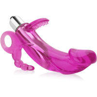 GELOVÝ ANÁLNĚ-VAGINÁLNÍ VIBRÁTOR - STIMULÁTOR NA MEGA ROZKOŠ - 77482718 - 2