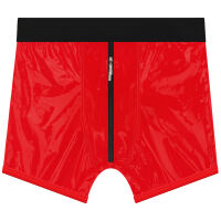 Červené boxerky s kroužkem na strap-on + kapsa na vibrátor - 79378237 - 8