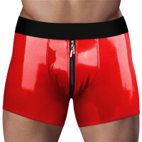 Červené boxerky s kroužkem na strap-on + kapsa na vibrátor - 79378237 - 9