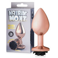 Smyslný anální kolík s černou růží Evil Rose 9 cm - 79251909 - 2