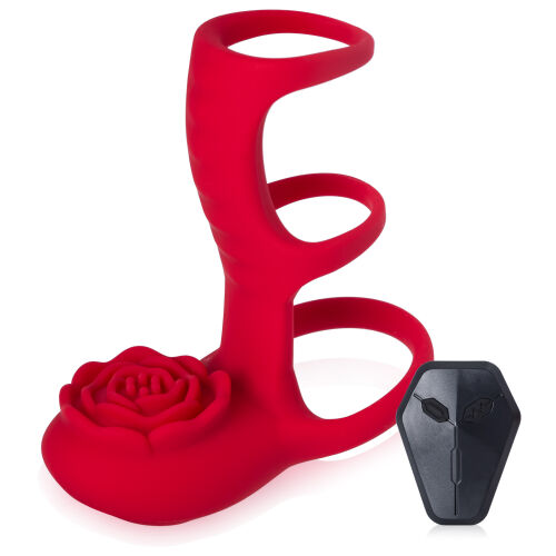 Vibrační návlek na penis s výstupkem na klitoris - 76849526