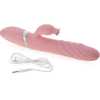 POSUVNÝ VIBRÁTOR NAHŘÍVANÝ DO 48°C  SE STIMULÁTOREM KLITORISU A JAZÝČKEM - 71122705 - 2