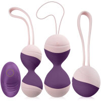 VENUŠINY KULIČKY K PROCVIČOVÁNÍ SVALŮ PÁNEVNÍHO DNA A K EROTICKÉ MASÁŽI SADA  FIALOVÁ BARVA- 72533134 - 2