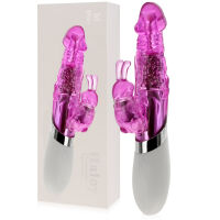 VÝKONNÝ VIBRÁTOR KRÁLÍČEK 6 FUNKCÍ S ROTUJÍCÍMI KULIČKAMI PRO STIMULACI ORGASMU - 77035472 - 3