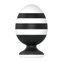 Velký černo-bílý anální kolík s přísavkou 8,3 cm - 76660858 - 3