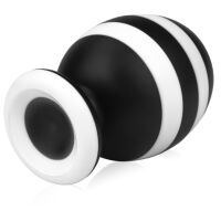 Velký černo-bílý anální kolík s přísavkou 8,3 cm - 76660858 - 5