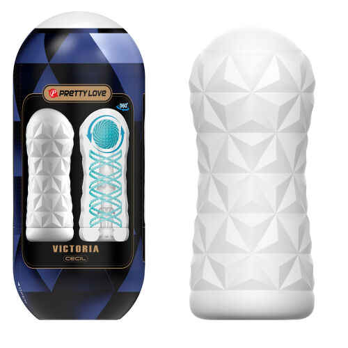 Bílý masturbační přístroj pro muže super stimulace umělá vagina - 73687679