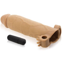 OBJEMNĚJŠÍ A VĚTŠÍ PENIS - REALISTICKÝ NÁVLEK ZAMĚNÍ VÁŠ ÚD VE  SKUTEČNÉHO OBRA HNĚDÁ BARVA- 79292316 - 4