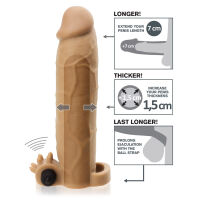 OBJEMNĚJŠÍ A VĚTŠÍ PENIS - REALISTICKÝ NÁVLEK ZAMĚNÍ VÁŠ ÚD VE  SKUTEČNÉHO OBRA HNĚDÁ BARVA- 79292316 - 6