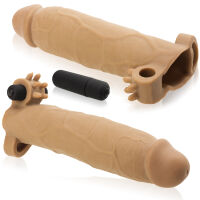 OBJEMNĚJŠÍ A VĚTŠÍ PENIS - REALISTICKÝ NÁVLEK ZAMĚNÍ VÁŠ ÚD VE  SKUTEČNÉHO OBRA HNĚDÁ BARVA- 79292316 - 7