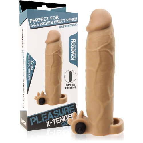 OBJEMNĚJŠÍ A VĚTŠÍ PENIS - REALISTICKÝ NÁVLEK ZAMĚNÍ VÁŠ ÚD VE  SKUTEČNÉHO OBRA HNĚDÁ BARVA- 79292316