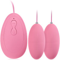 DVĚ VIBRAČNÍ VAJÍČKA - 20 FUNKCÍ, STIMULACE VAGÍNY, KLITORISU A BRADAVEK RŮŽOVÁ BARVA- 73626882 - 2