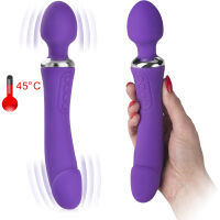 DVOUSTRANNÝ VIBRÁTOR NAHŘÍVANÝ 45 °C HORKÝ MASTURBÁTOR – 75653249 - 4