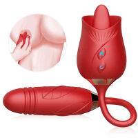 ŽENSKÝ DVOJITÝ MASTURBÁTOR 100 MOŽNOSTÍ POUŽITÍ S POSUVNÝM PENISEM A POHYBLIVÝM JAZYKEM 2v1 - 77452900 - 5