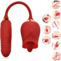 ŽENSKÝ DVOJITÝ MASTURBÁTOR 100 MOŽNOSTÍ POUŽITÍ S POSUVNÝM PENISEM A POHYBLIVÝM JAZYKEM 2v1 - 77452900 - 4