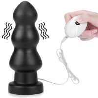 Velký vibrační anální kolík s dálkovým ovládáním 7 cm průměr 10 funkcí - 79399862 - 4