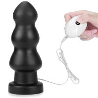 Velký vibrační anální kolík s dálkovým ovládáním 7 cm průměr 10 funkcí - 79399862 - 7