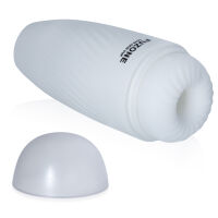 Měkká umělá vagína v elegantní bílé tubě masturbátor - 72542874 - 6