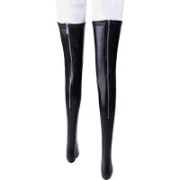 KRYCÍ SILNÉ EROTICKÉ PUNČOCHY S WET SKIN EFEKTEM NA ZIP vel. M - 72635560 - 2