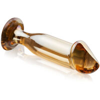 SKLENĚNÝ ANÁLNÍ KOLÍK VE TVARU PENISU - PLUG DO ANÁLU -  70166670 - 2