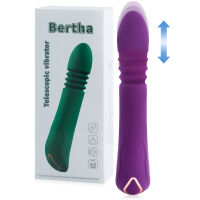 Silikonový teleskopický posuvný vibrátor 10 programů fialový - 71328682 - 2