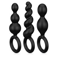 Satisfyer Booty Call sada tří černých análních zátkových kolíčků - 70851211 - 2