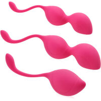 VIBRAČNÍ VENUŠINY KULIČKY - SILNÉ SVALY PÁNEVNÍHO DNA - ŠTÍHLÝ TVAR, PROGRESIVNÍ PROCVIČOVÁNÍ ŠTĚRBINKY RŮŽOVÁ BARVA- 72277613 - 3