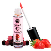 Vibrant Kiss Strawberry příchutný lesk na rty vibrátor v kapalině - 77682827 - 2