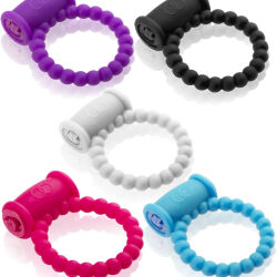 VIBRUJÍCÍ SILIKONOVÝ KROUŽEK RING NA PENIS  - DGE N008