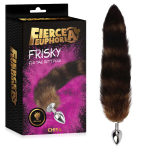 Stříbrný anální kolík s hebkým ocáskem anální plug - 75695379