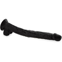 DLOUHÉ PRUŽNÉ DILDO 38 cm ŽILNATÝ PENIS NA PŘÍSAVCE  - 75477021 - 2