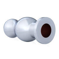 Ocelová anální zátka 3,9 cm s otvorem anální plug - 70147793 - 4