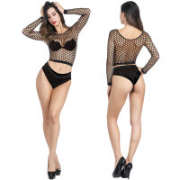 EROTICKÝ KOMPLET PRÁDLA TOP + SIŤOVANÁ TANGA  - 77812875 - 2