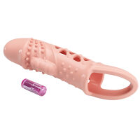 Vibrující návlek na penis s výstupky prodloužení + 2 cm - 75944181 - 5