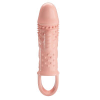 Vibrující návlek na penis s výstupky prodloužení + 2 cm - 75944181 - 3