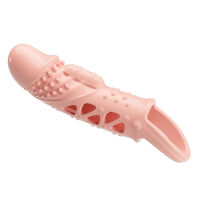 Vibrující návlek na penis s výstupky prodloužení + 2 cm - 75944181 - 2