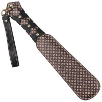 Rebellion solidní kožená plácačka BDSM s raženým vzorem 20 cm - 79032451 - 7