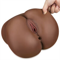 Realistický hnědý mužský masturbátor umělá vagína a anus - 79521164 - 2