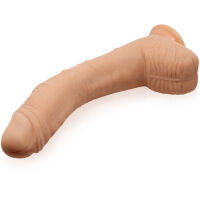 VELKÝ ZAHNUTÝ PENIS G-SPOT ELASTICKÉ DILDO NA SILNÉ PŘÍSAVCE 27 cm - 71152492 - 3