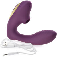 SAMONOSNÝ VIBRÁTOR PENETRÁTOR ŠTĚRBINKY S FUNKCÍ SÁNÍ INTENZIVNÍ MASTURBÁTOR PRO NI FIALOVÁ BARVA - 79471312 - 6